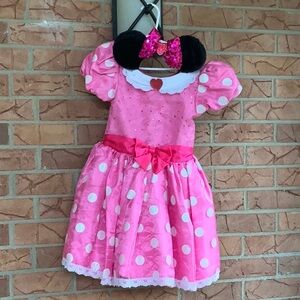 LIKE NEW111. DISNEY STORE Minnie Mouse Costume w/Ears